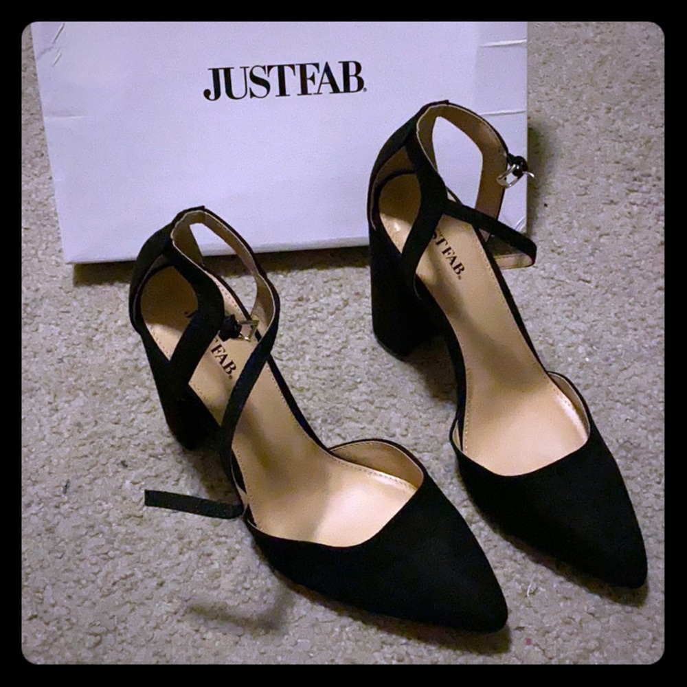 Justfab Larisa Pumps, Black, size 8.5